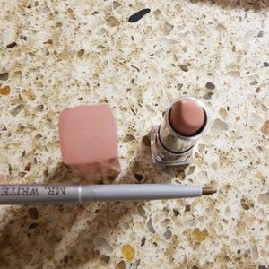 Makeup - New Makeup Bag with zipper top, lipstick & liner Makeup - New Makeup Bag with zipper top, lipstick & liner